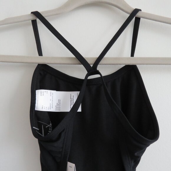 NIKE HYDRASTRONG Solid Racer Women's Athletic Swimsuit in Black - Size 0 NWT - Picture 9 of 12